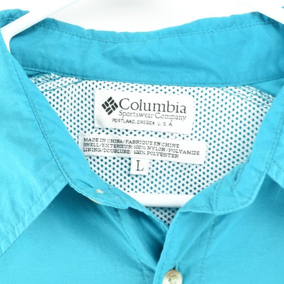 Columbia Mens L PFG Short Sleeve Shirt - Picture 2 of 6